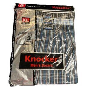 NEW Knocker pack of 3 Button Fly Boxer Shorts